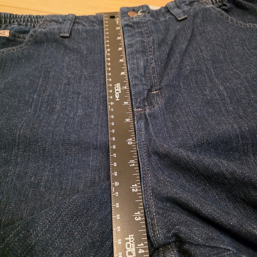 Lee Womens Relaxed Fit Tapered Leg Jeans Dark Wash Mid Rise 20W Medium NEW - Picture 7 of 11